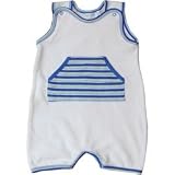 Under the Nile Organic Cotton Terry Romper - Blue