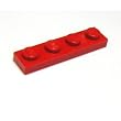 Lego Building Accessories 1 x 4 Red Plate, Bulk - 50 Pieces per Package
