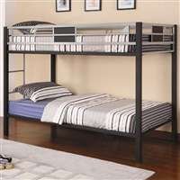 Morrell Contemporary Twin Over Twin Bunk Bed