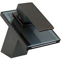 Wasserfall Schwall Glas Armatur in matt schwarz