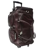 Piel Duffel With Pockets on Wheels