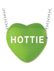 Sweethearts Enamel "Hottie" Heart on 16" Necklace Pendant with Gift Box