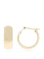 Bellavita Pendientes Shiny Hoop plata de ley 925 milésimas