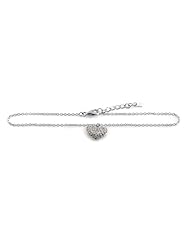 Rissas Pave CZ Heart Anklet
