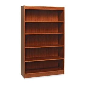 4 Shelf Veneer Panel Bookcase, 36Wx12Dx60H, Oak (LLR01679) Category: Wood Bookcases