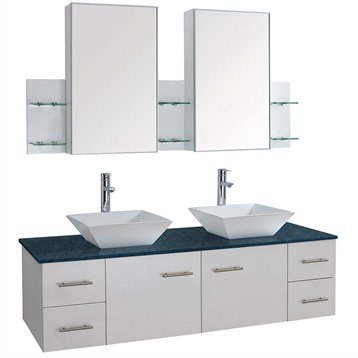 Bianca 60 Inch Wall-Mounted CaesarStone Counter