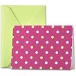 Raspberry Polka Dot Note Cards