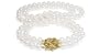 5.5x6mm AA Quality Double Strand Japanese Akoya saltwater cultured pearl necklace 15" and 16"