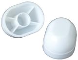 Brass Craft #PS2078 2PK White Oval Toil Cap