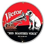 Victor RCA Music Advertisement Porcelain Sign