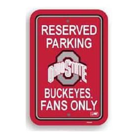 NCAA Ohio State Buckeyes 12-by-18 inch Plastic Parking Sign