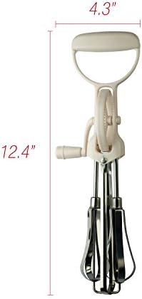 Cooking Classics 12.4-inch Rotary Egg Beater,white