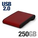 Hitachi SimpleDrive Mini 250GB USB 2.0 Portable External Hard Drive SDM/250RW (Red Wine)