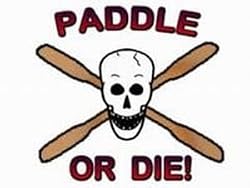 **PADDLE OR DIE** Kayaking Window Decal