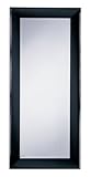 Bevelled Leaning Mirror With Cappuccino Finish in Solid Wood Frame By Coaster Furniture