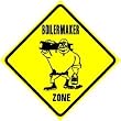 BOILERMAKER ZONE steel construction job sign