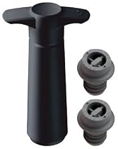 Vacuvin Vacuum Wine Saver Black Giftpack Pump & 2 Stoppers