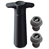 Vacuvin Wine Saver Gift Pack Plastic Black with 2 Bottle Stoppers 22.5 cm x 8.5 cm x 4.3 cm