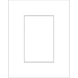 Savage ProMatte, Single 8 x 10 Photo Mat with 4 x 6 Opening, Bevel Cut, Acid Free, Single Color: Polar White