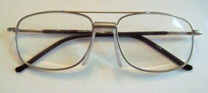 Optical Reading Glasses Silver Tone A2 Compact Metal Frame Square by Eye Vision