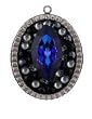 Gasoline Glamour The Queens Heliotrope Sliver Rhinestone Charm Necklace