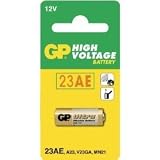 GP High Voltage 23AE Battery - 12 volt battery to fit many remote controls, alarms, car fob remote, security remote, bell pushes etc (Specialist 12v Alkali Battery, also known as A23 - V23GA - MN21 - E23 - 23A - ER0023 - 23AE-C1) - Individually carded & sealed NOT loose bulk pack (10 x 28mm)