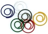 PAINTED METAL SPIRAL CLIPS 25/PKG-PRIMARY ASSORTMENT