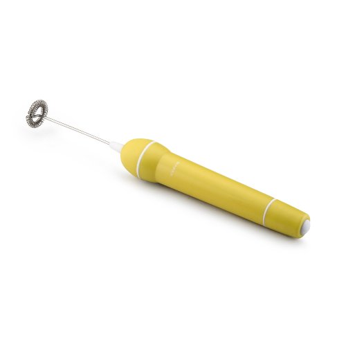 BonJour Frother, Automatic Battery Powered Mini with Protective Sheath, Yellow