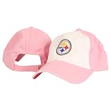 Pittsburgh Steelers Women's 2-tone White and Pink Adjustable Hat