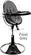 bloom fresco loft High Chair - Black Base - Frost Grey