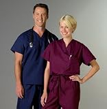 [Itm] Royal, Medium [Acsry To]: ComfortEase Set In Sleeve Scrub Top - Royal, Medium