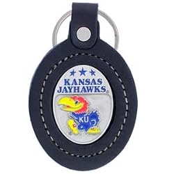 Kansas Jayhawks Leather Key Chain - NCAA College Athletics Fan Shop Sports Team Merchandise