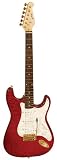 Arbor AS300 Quilted Maple Top Electric Guitar, Transparent Red