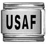 Clearly Charming USAF Laser Italian Charm