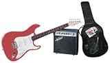 Jay Turser Guitar Kits Jt-300kit-tr Electric Guitar Pack, Transparent Red