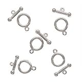 Real Silver Plated Toggle Clasps 9mm (5 Sets)