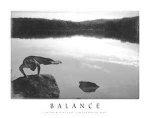 Balance Motivational Yoga Poster $9.99 Balance Motivational Yoga Poster
