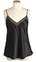 Prada Women's Satin and Mesh Camisole, Nero