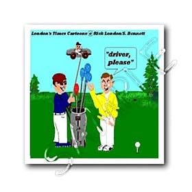 Londons Times Funny Music Cartoons - Golf Drivers - Iron on Heat Transfers