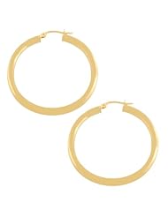 14 Karat Yellow Gold 3x30mm Polished Hoop Earrings