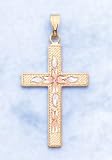 14kt Tri-Color Gold Cross