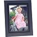 Dual-easel Portrait Frame: Black Border
