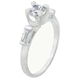 Sterling Silver Round Cut Cz Promise Wedding Engagement Solitaire Ring