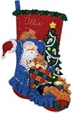 3117SVrhCxL. SL160  Bucilla Santas Catnap Stocking Kit