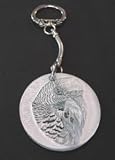 Zoo Max DUSKR723BU Acrylic Budgie Key Ring 1.75in x 4in