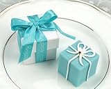 Something Blue Gift Box Candle in Pearlized Box with Satin Printed Ribbon (Set of 96) - Baby Shower