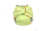 Kissaluvs Cotton Fleece Fitted Diaper, Lime Green, 2 - Large 20-40lbs