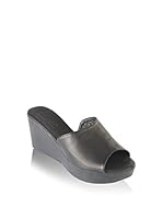 Bueno Sandalias de cuña (Negro)