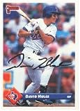 David Hulse, Texas Rangers, 1993 Donruss Autographed Card