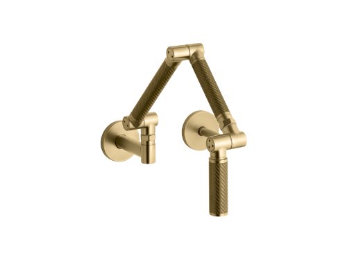 KOHLER K-6228-C13-BGD Karbon Wall-Mount Kitchen Faucet with Gold Tube, Vibrant Brushed Gold On Sale